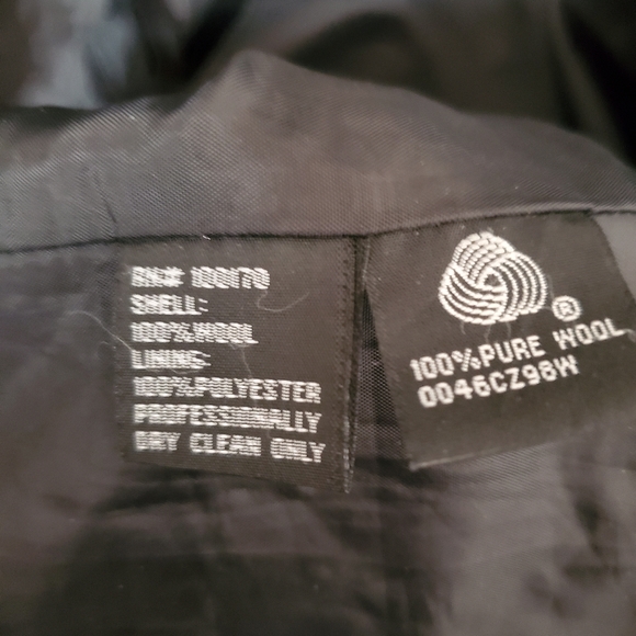 Sandro 100% pure wool charcoal gray belted long coat structured size 10 - Picture 7 of 10